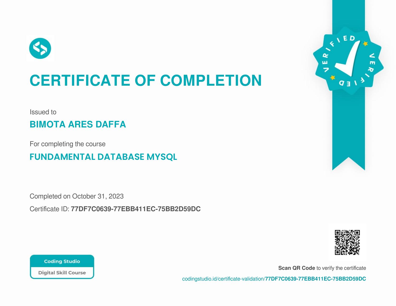 Fundamental Database MySQL