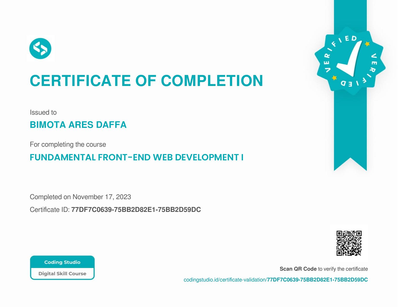 Fundamental Front-End Web Development I